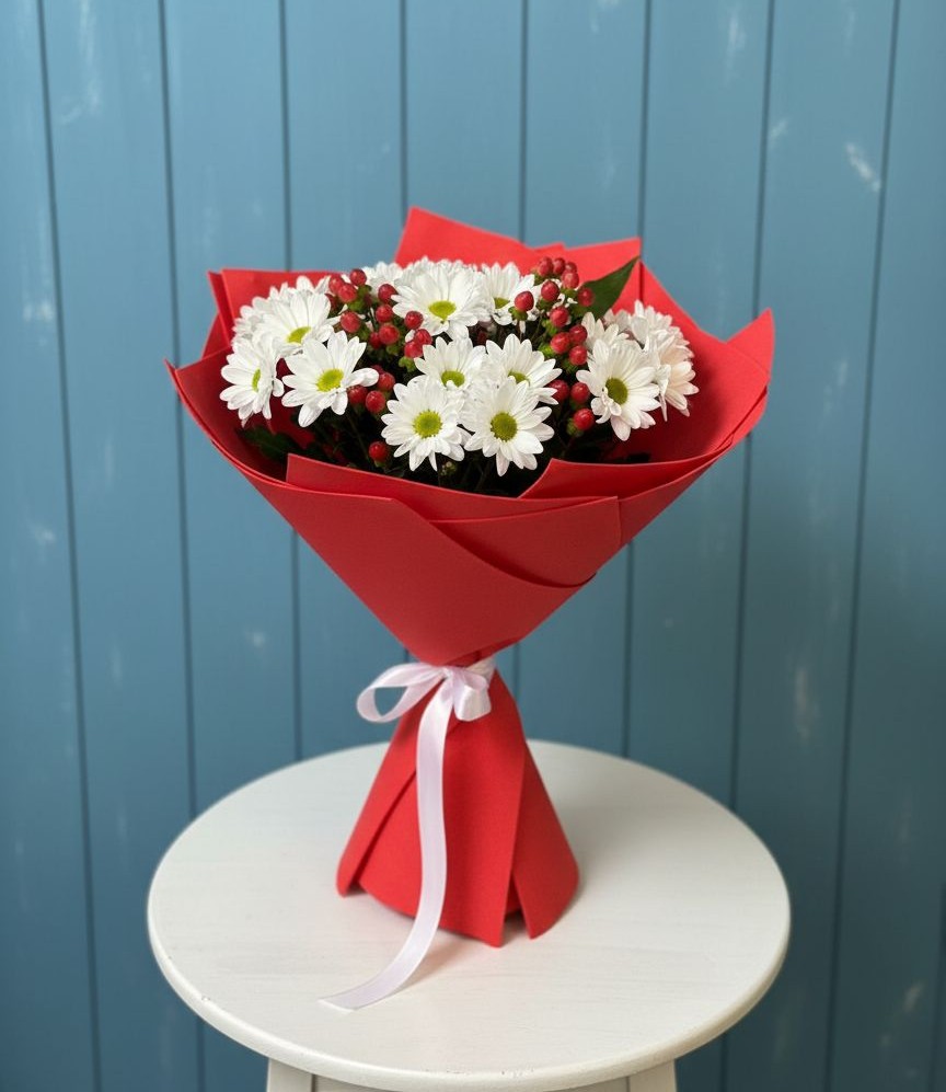 Букет цветов из: Хризантемы в Хотеичи