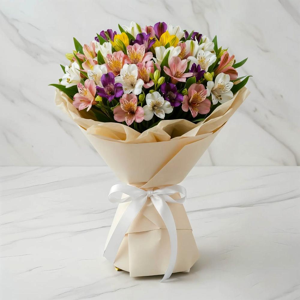 Букет цветов из: Альстромерии в Хотеичи