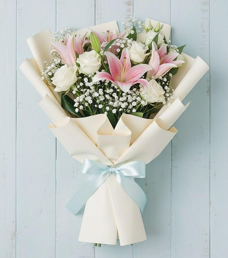 Букет цветов из: Лилии в Хотеичи