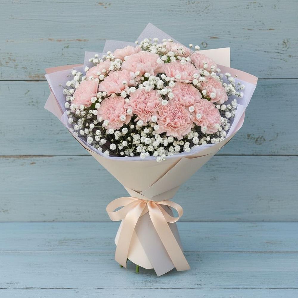 Букет цветов из: Гвоздики в Хотеичи