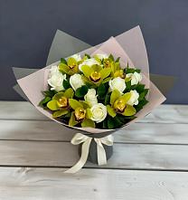 Букет цветов из:  Орхидеи и Розы в Хотеичи