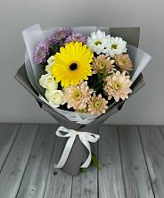 Букет цветов из:  Розы, Герберы и Хризантемы в Хотеичи