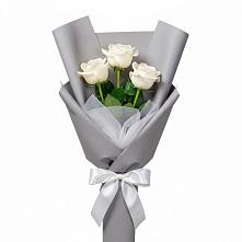 Букет 3 белые розы #REPLACE_PRED# Хотеичи