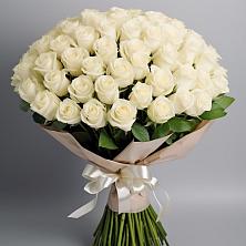 Букет 101 беля роза Белоснежка в Хотеичи
