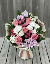 Букет цветов из:  Альстромерии, Гвоздики, Розы и Хризантемы #REPLACE_PRED# Хотеичи