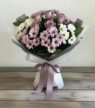 Букет цветов из:  Хризантемы и Розы в Хотеичи