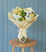 Букет цветов из:  Хризантемы и Розы в Хотеичи