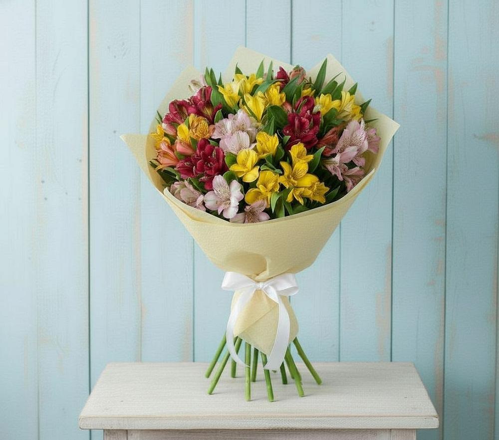 Букет цветов из: Альстромерии в Хотеичи